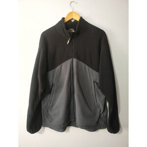 Men's REI Fleece Jacket Black Gray Polartec Full Zip L